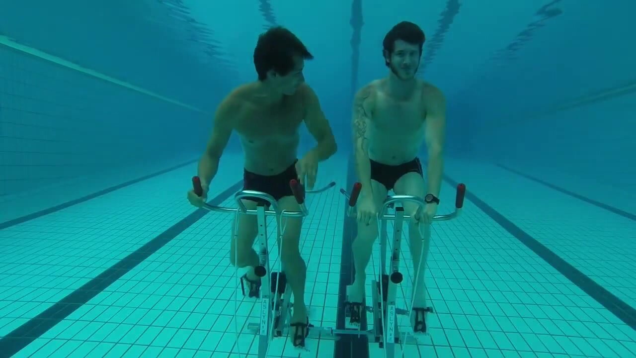 Underwater barefaced cyclists