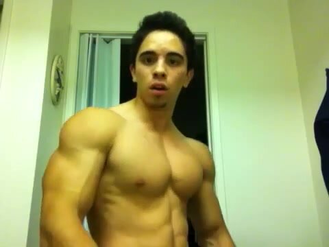 Young Muscle Flexing