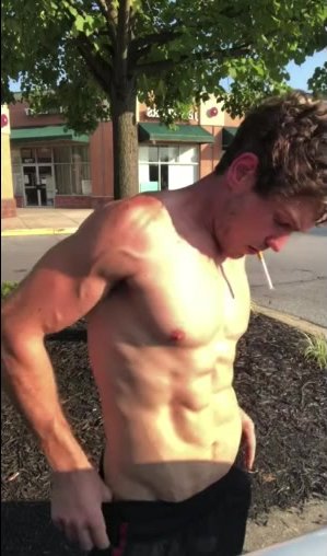 teen bodybuilder smoking after workout - video 2