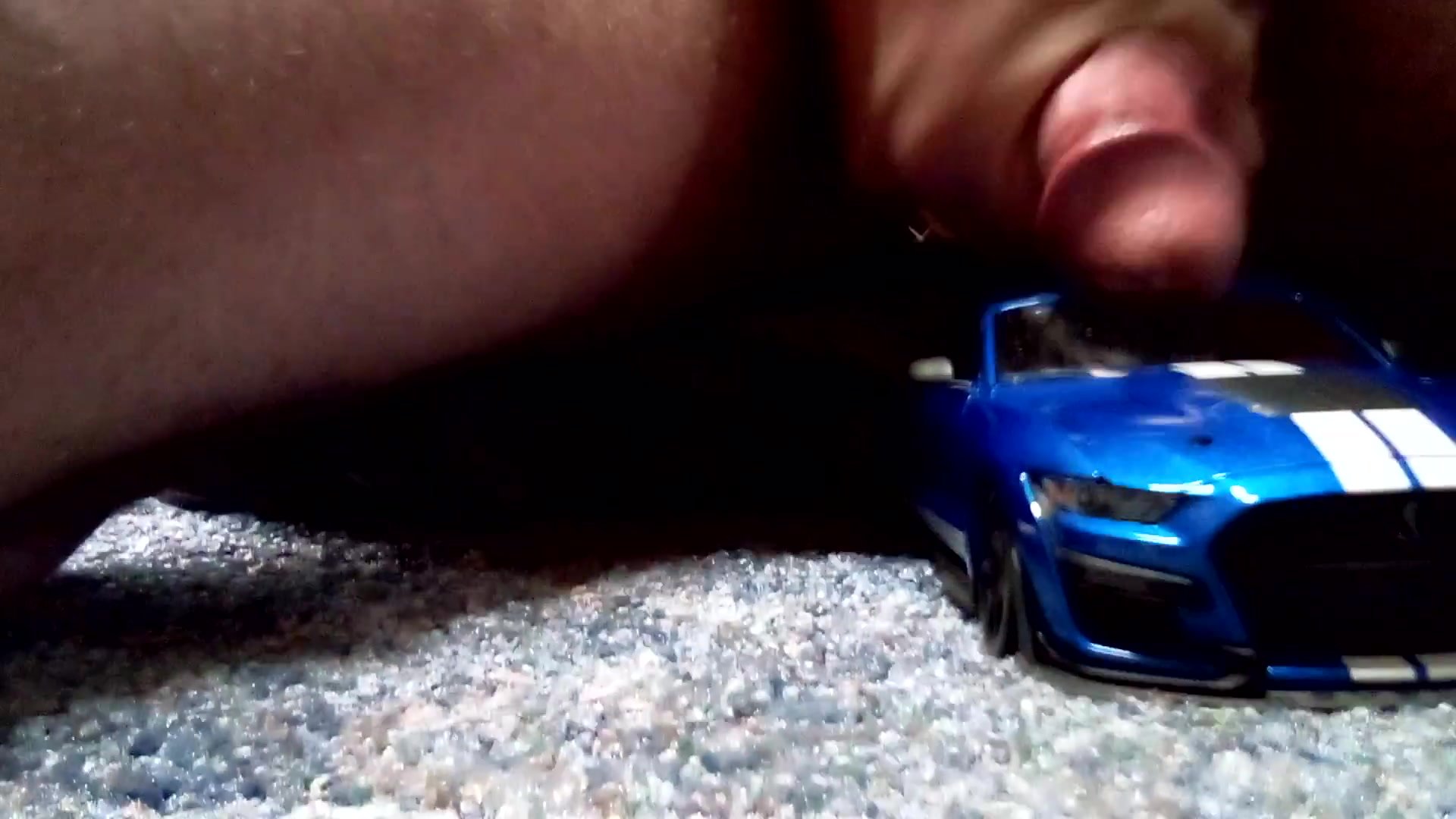 Humping jerk off with cock and car