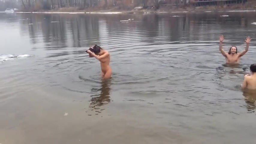 Skinny dipping in the winter