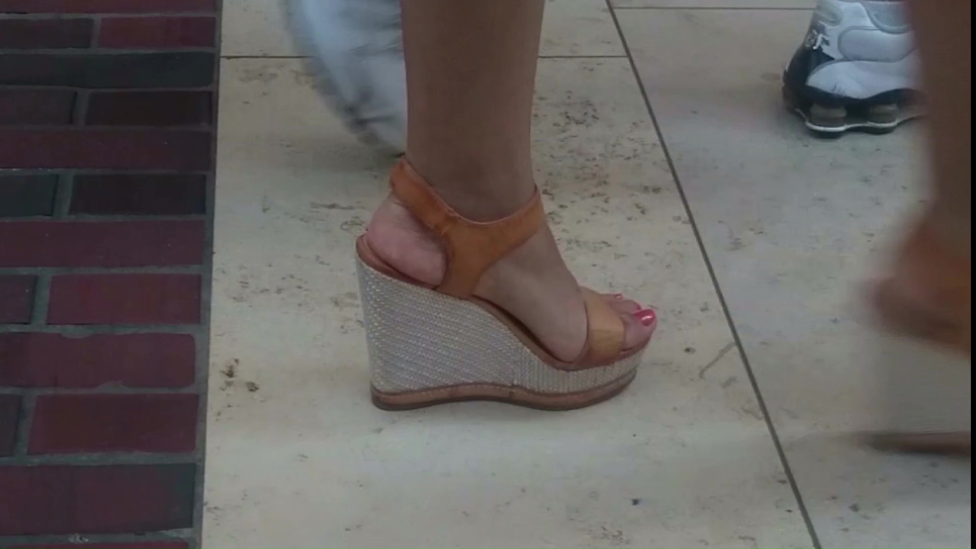 Candid women feet at mall 1