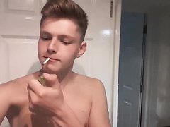 GREAT STRAIGHT LAD STROKE AND CUM
