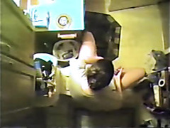Voyeur cam captures babe masturbating in toilet