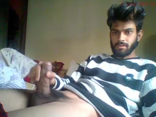 Big dick desi beard boy edging