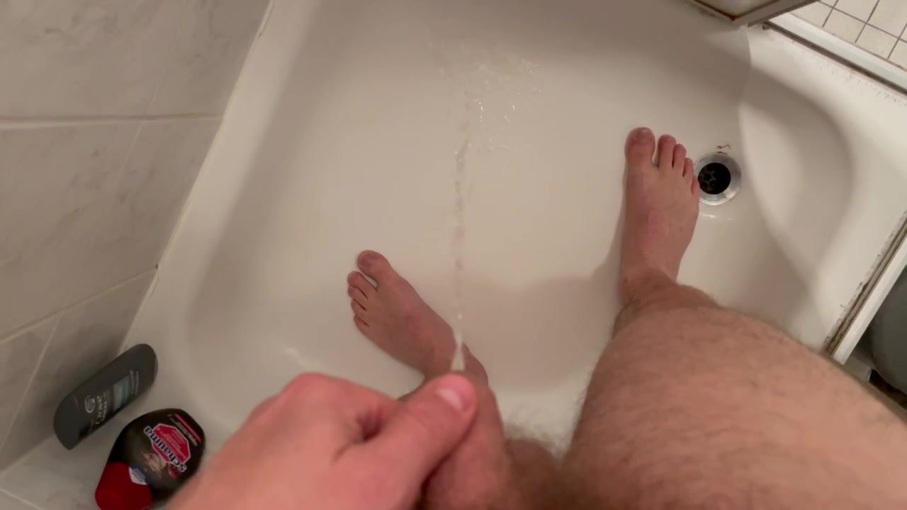Pissing in the shower - video 19