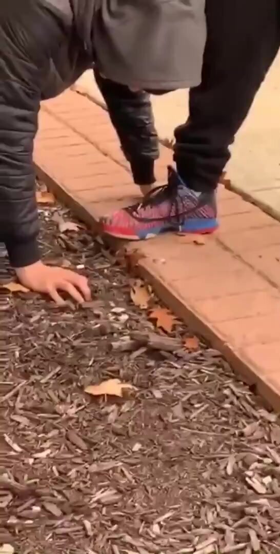 Kiss his shoe