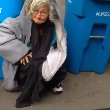 Crackhead lady takes a hot, wet shit on sidewalk