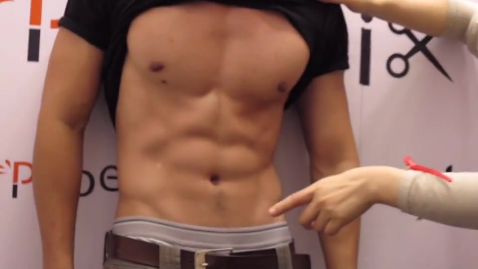 Hot boy shows abs