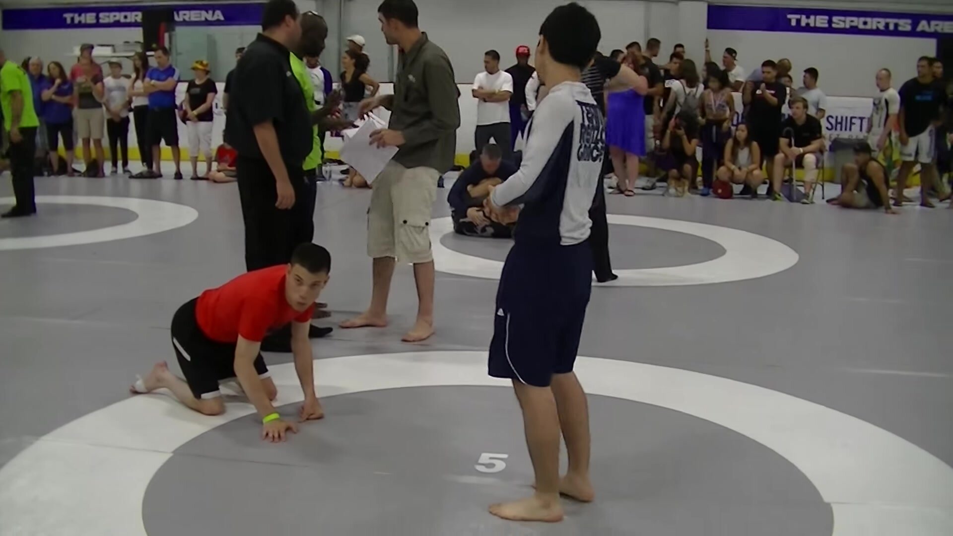 Choke out during wrestling