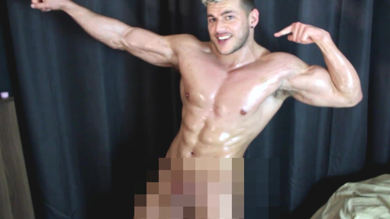 Horny oily sexy cock