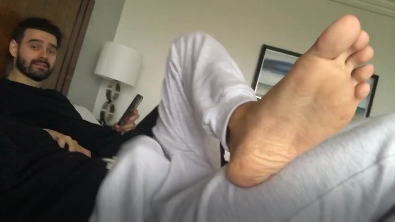 Master gets horny with his bro | feet, cum, tickle, bulge