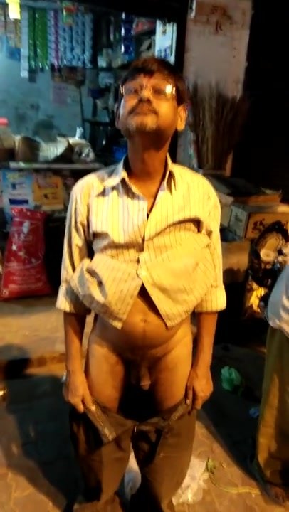 Shameless indian uncle show his dick in public