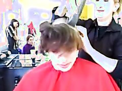 Crying while getting shaved!