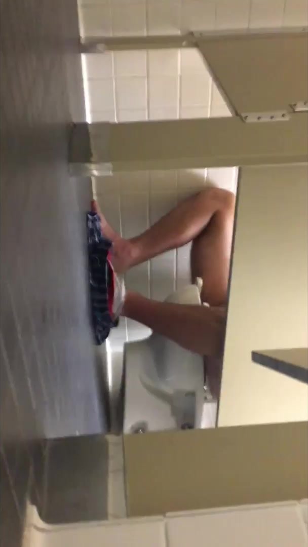 Caught jerking off in college dorm stall