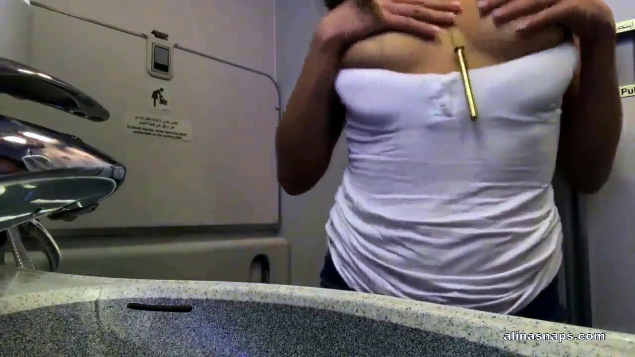 the girl retired to masturbate in the toilet of the plane