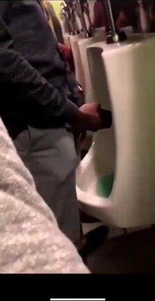 big cock at urinal - video 2