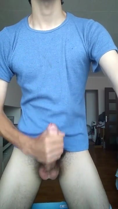 Hot hard twink dick wank and cum