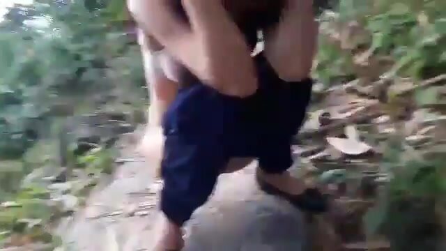 Chinese pee outdoor - video 4