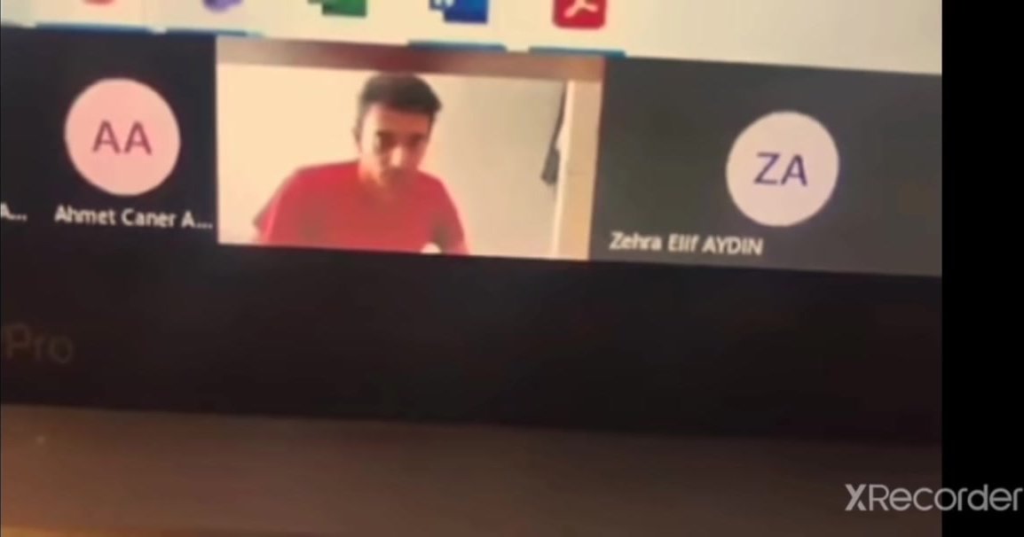 Turkish college student caught wanking during Zoom class