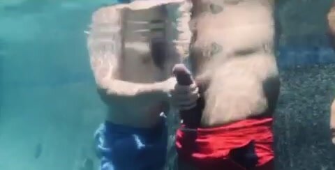 Manly Mouth Love in the Pool