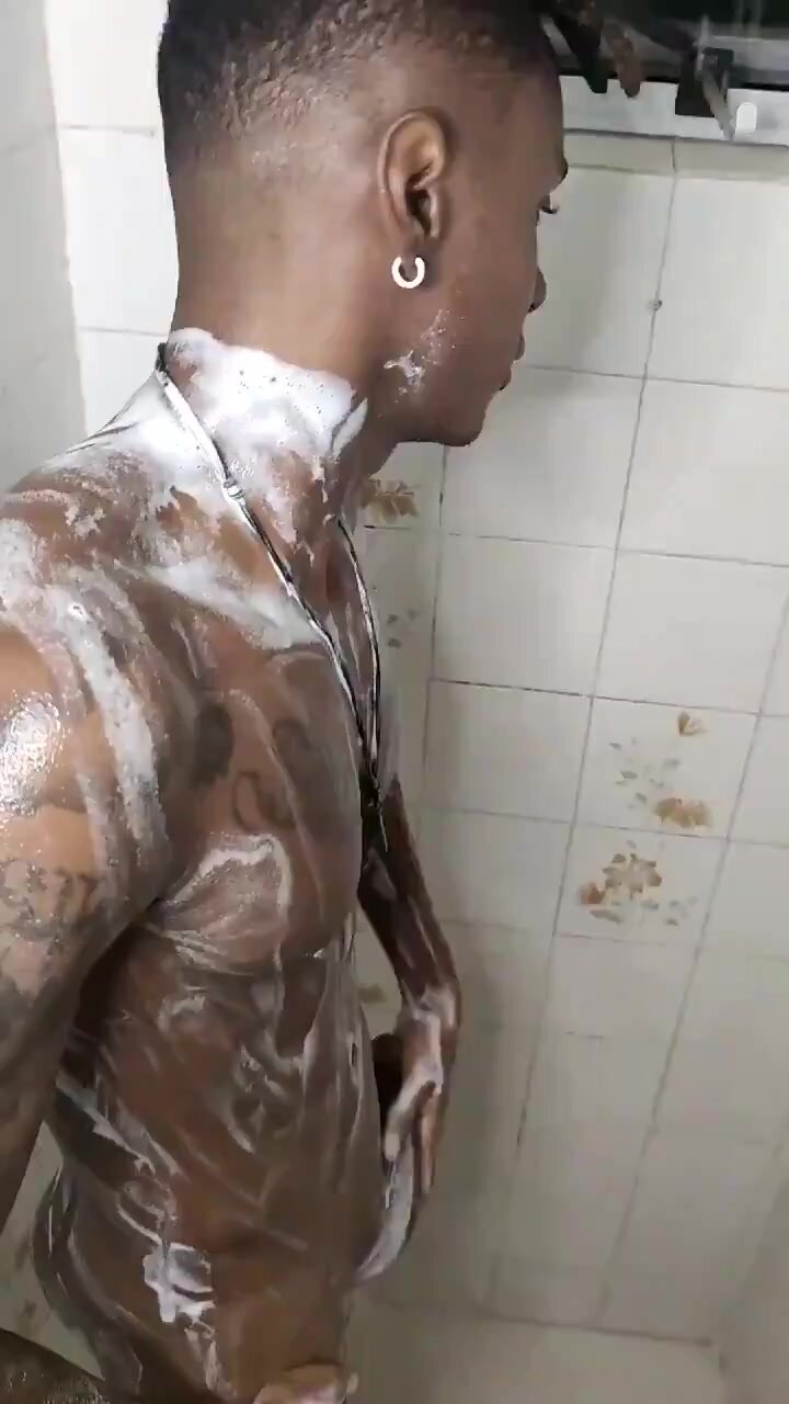 nice latino showering