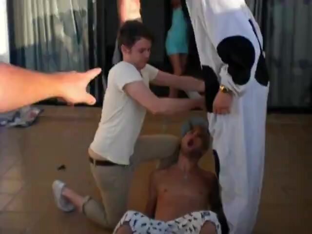 Straight guys playing with friend's "Udder"