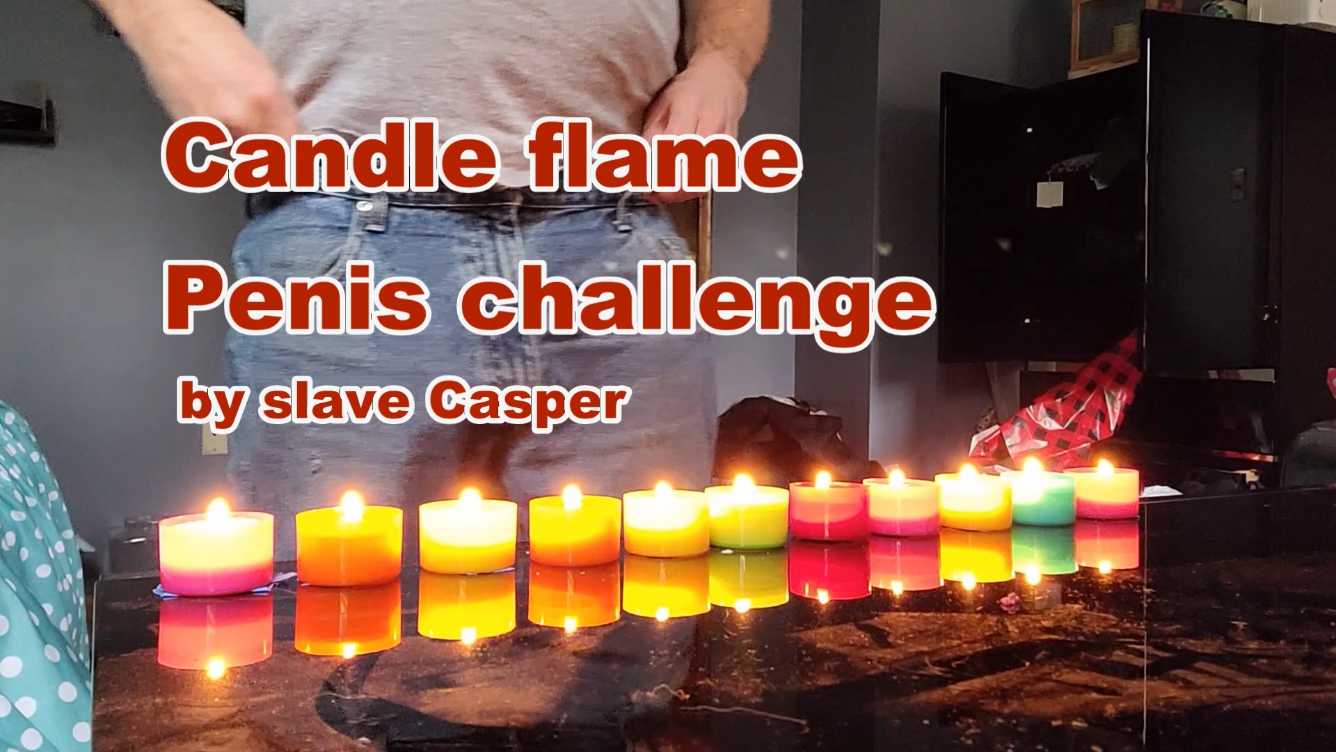Penis Candle Flame Challenge by slave Casper.