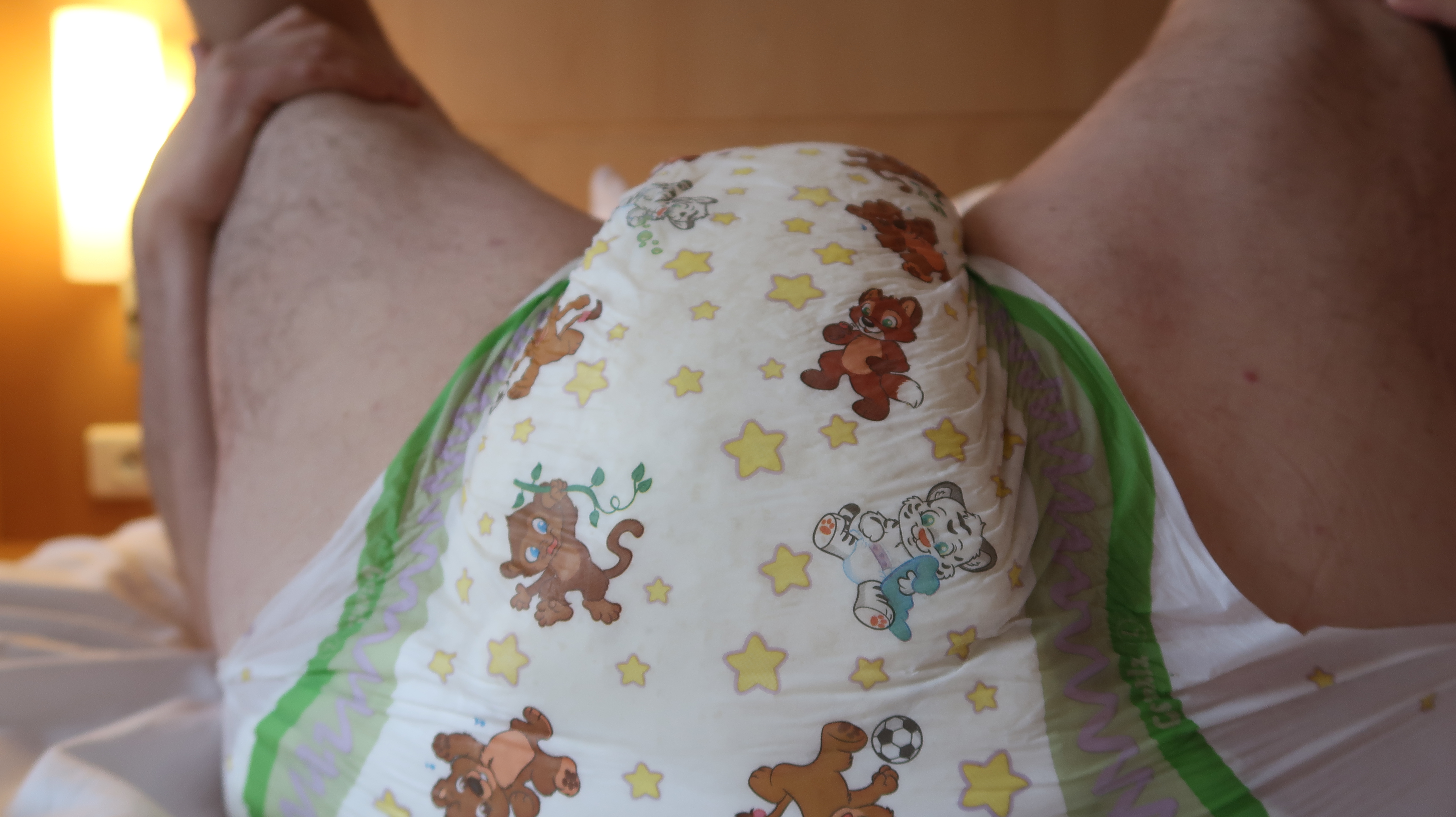 At wake up, messing my diaper for the second time