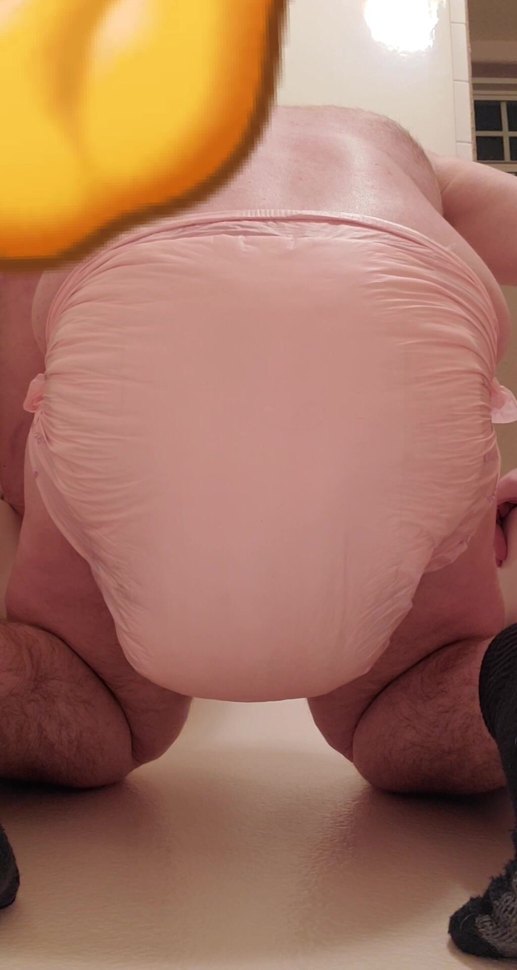 Piggy makes a huge mess in his diapers