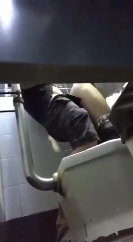 Caught fucking in public stall
