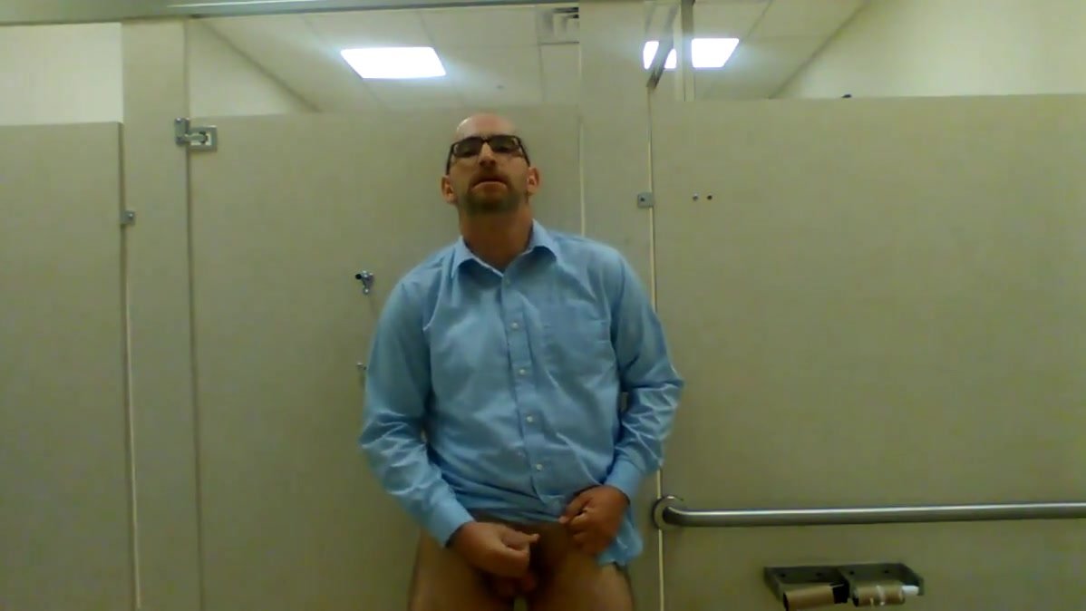 Jerking in a public restroom - video 4
