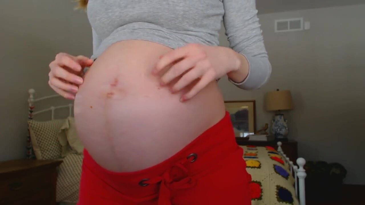 she is doing pregnant vore belly