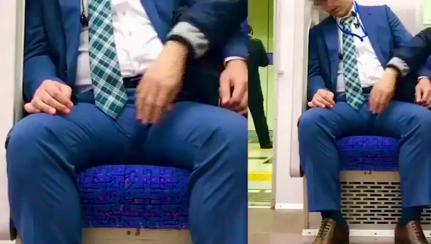 Suit Fantasy - Subway sleeping man ... by stranger