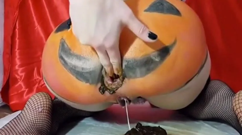 Anal Pumpkin - Gaping Pumpkin Ass Shitting - ThisVid.com