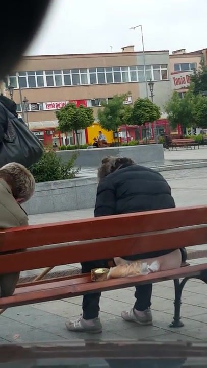 Woman pees herself in public