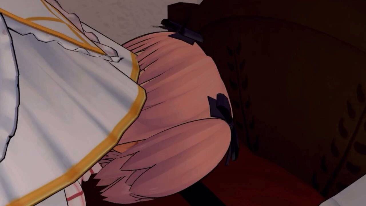Anime girl facefart animation