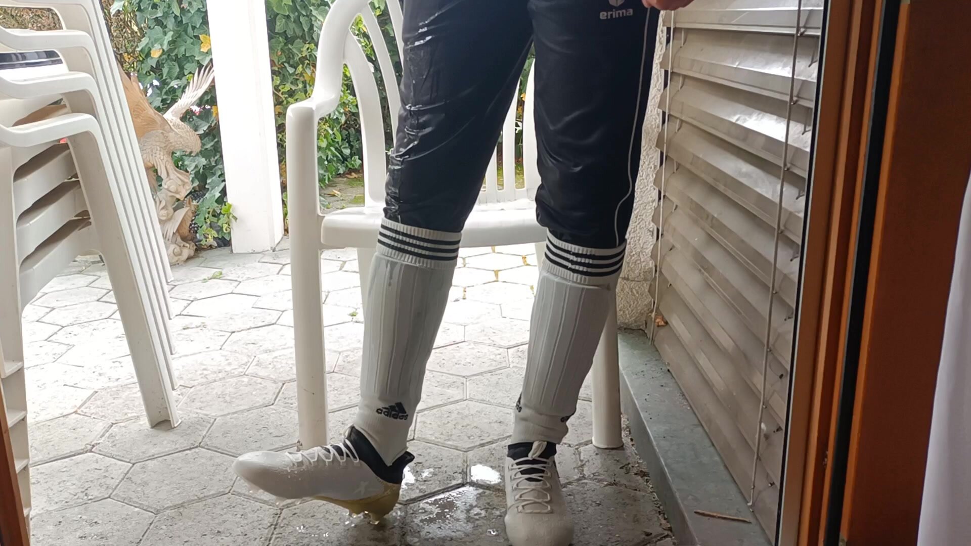 Piss in my new soccer gear before going out practicing
