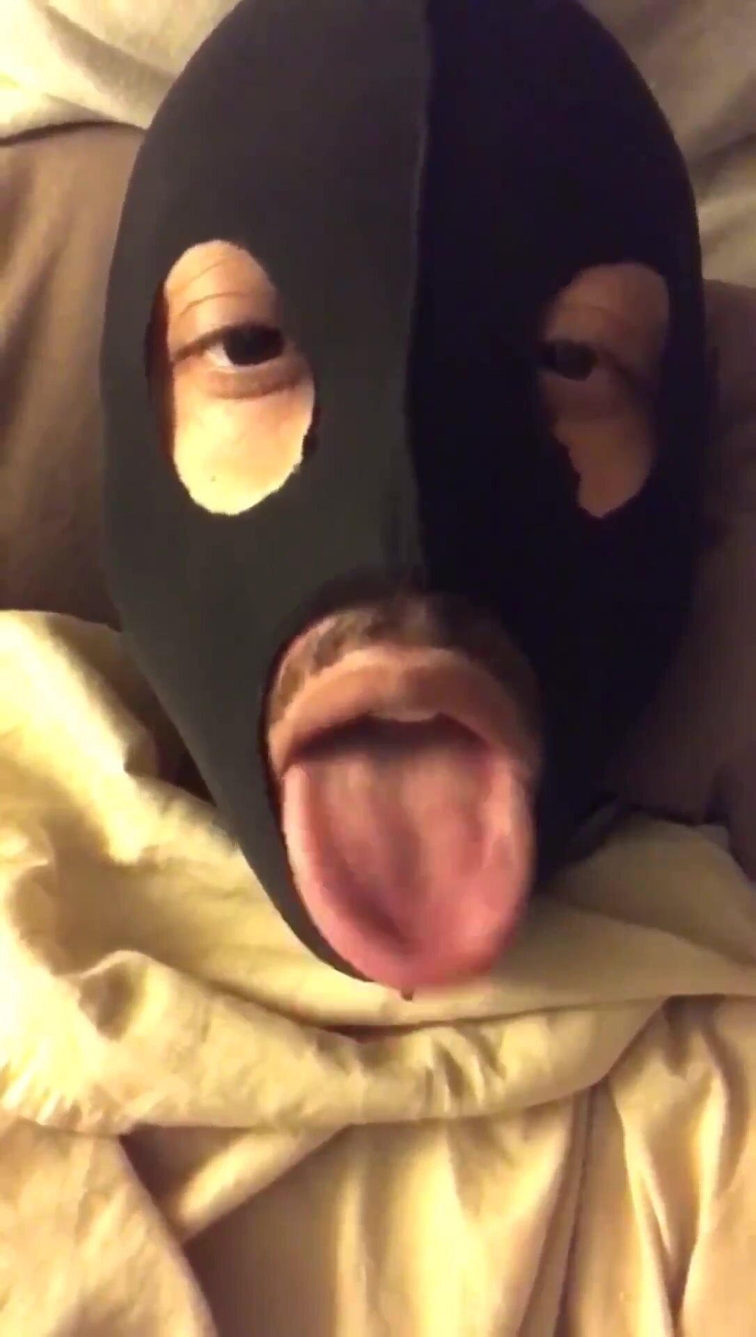Masked Dick Sucker Begs For Your Cum