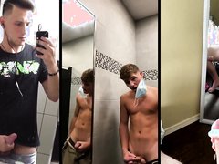 HUNG FIT GUYS BLOWING BIG LOADS ON MIRRORS
