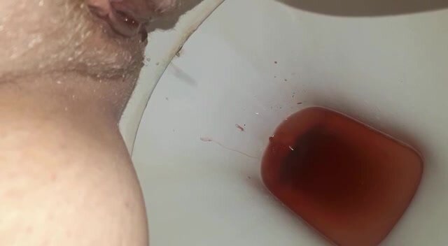 Ex-girlfriend period dripping on toilet