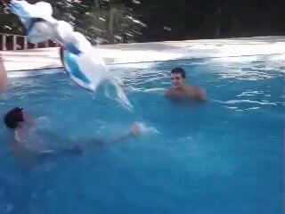 Swim Trunks Pulled Off