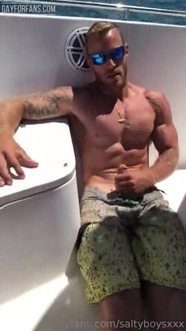 Two guys Playing and Cumming on the Boat