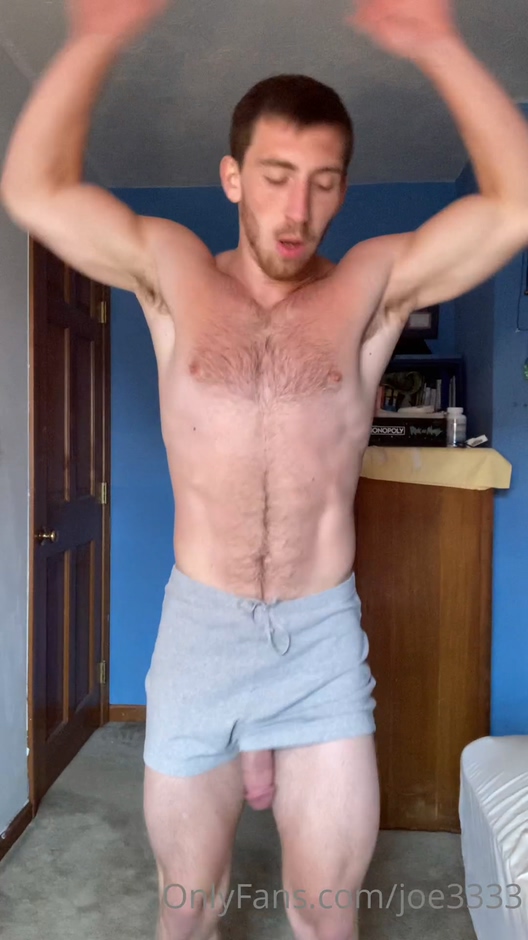Fit man jumping