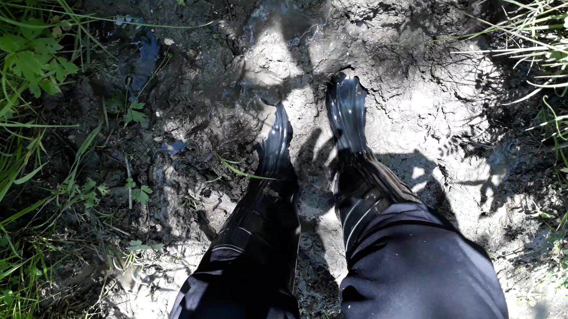 Rubber boots in mud - video 6