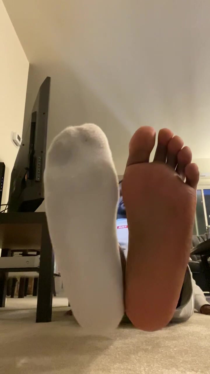 Black friend shows feet