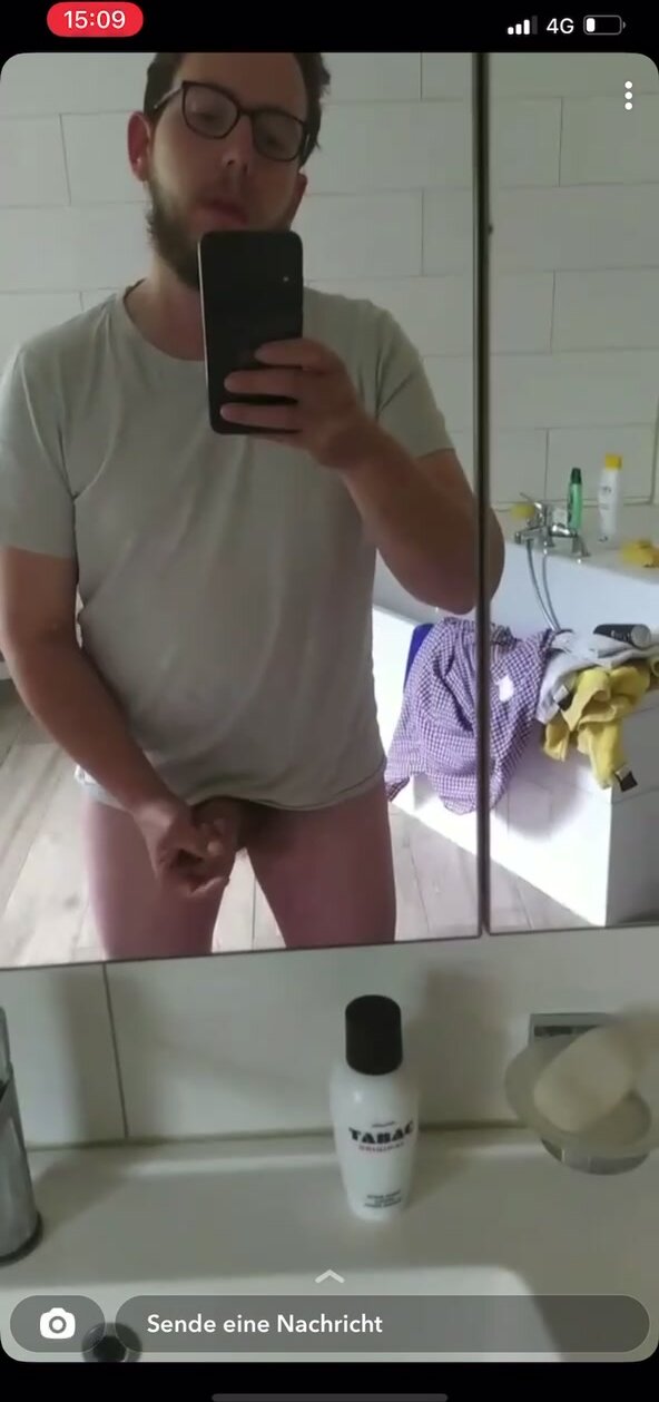 Fag jerks his cock