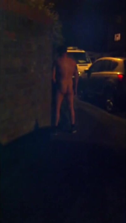 Does His Forfeit with a Naked Midnight Stroll