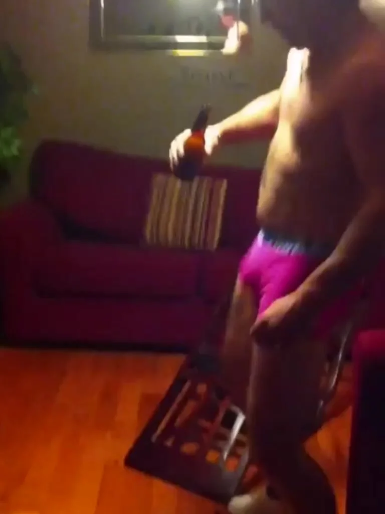 homemade couch drunk dance and fuck