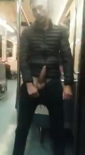 Dick Out on Public train..